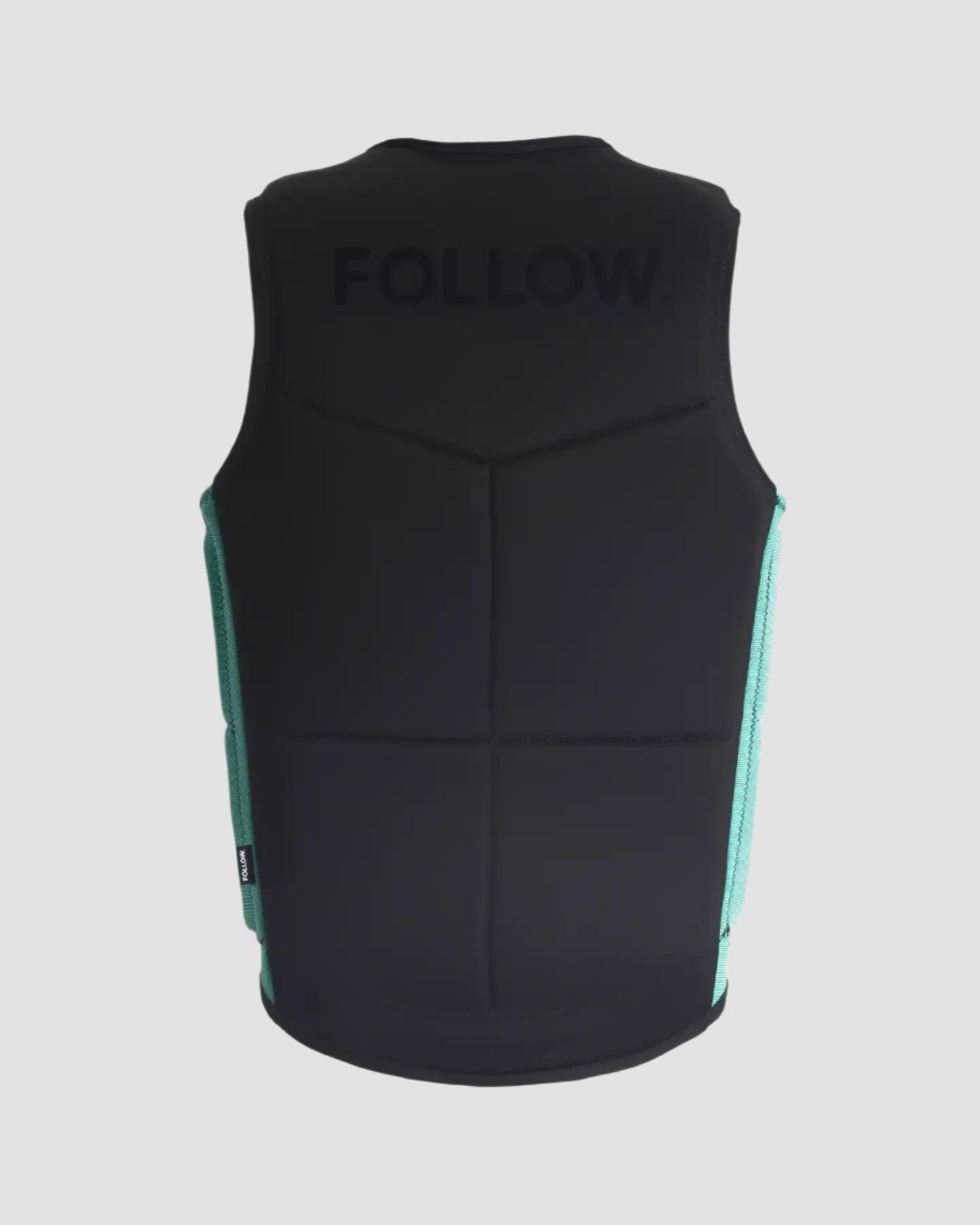 Follow Section Impact Vest - Black/Teal back 2
