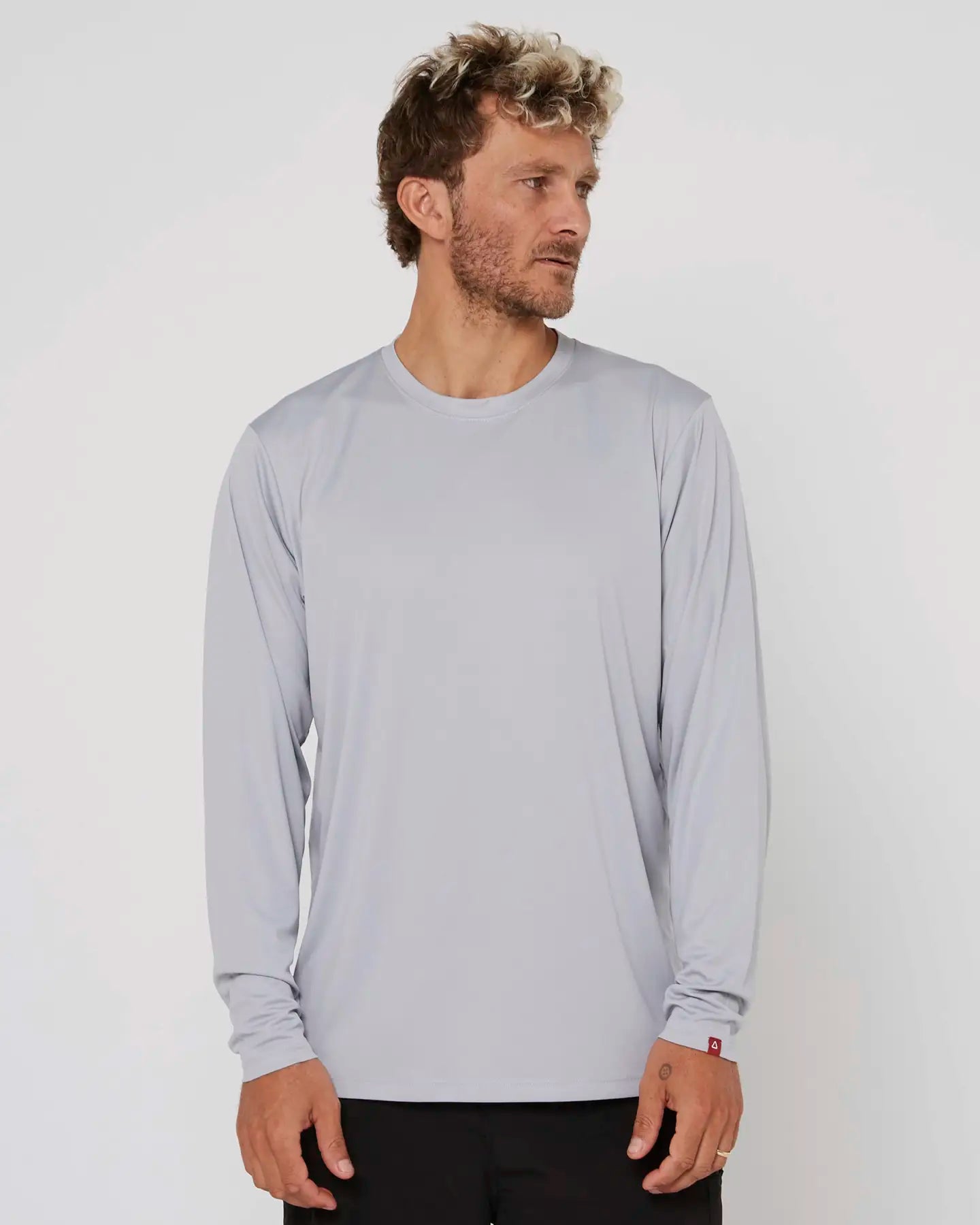 Follow Water Tee L/S - Light Grey 3