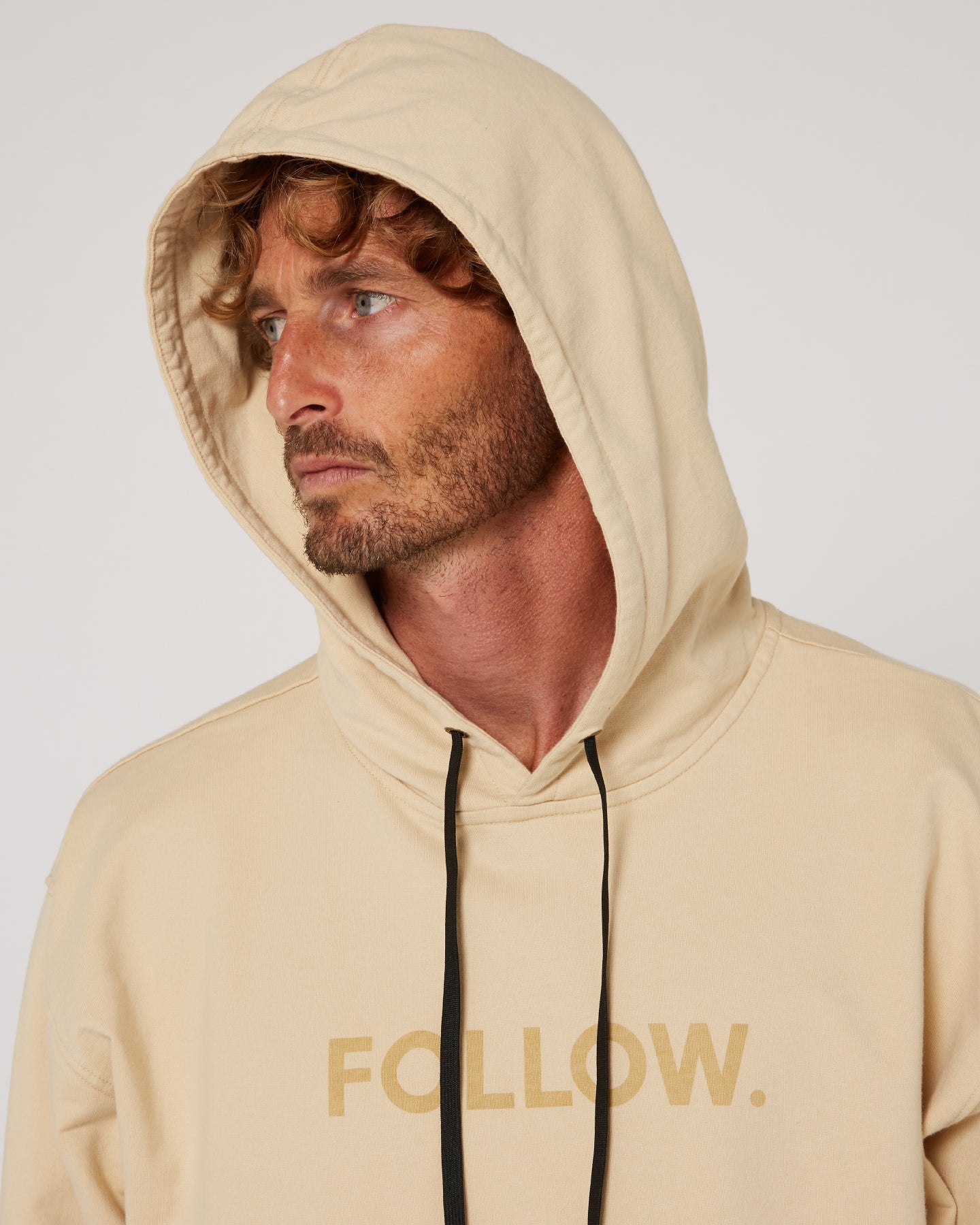 Follow Logo Hoody - Sand 5