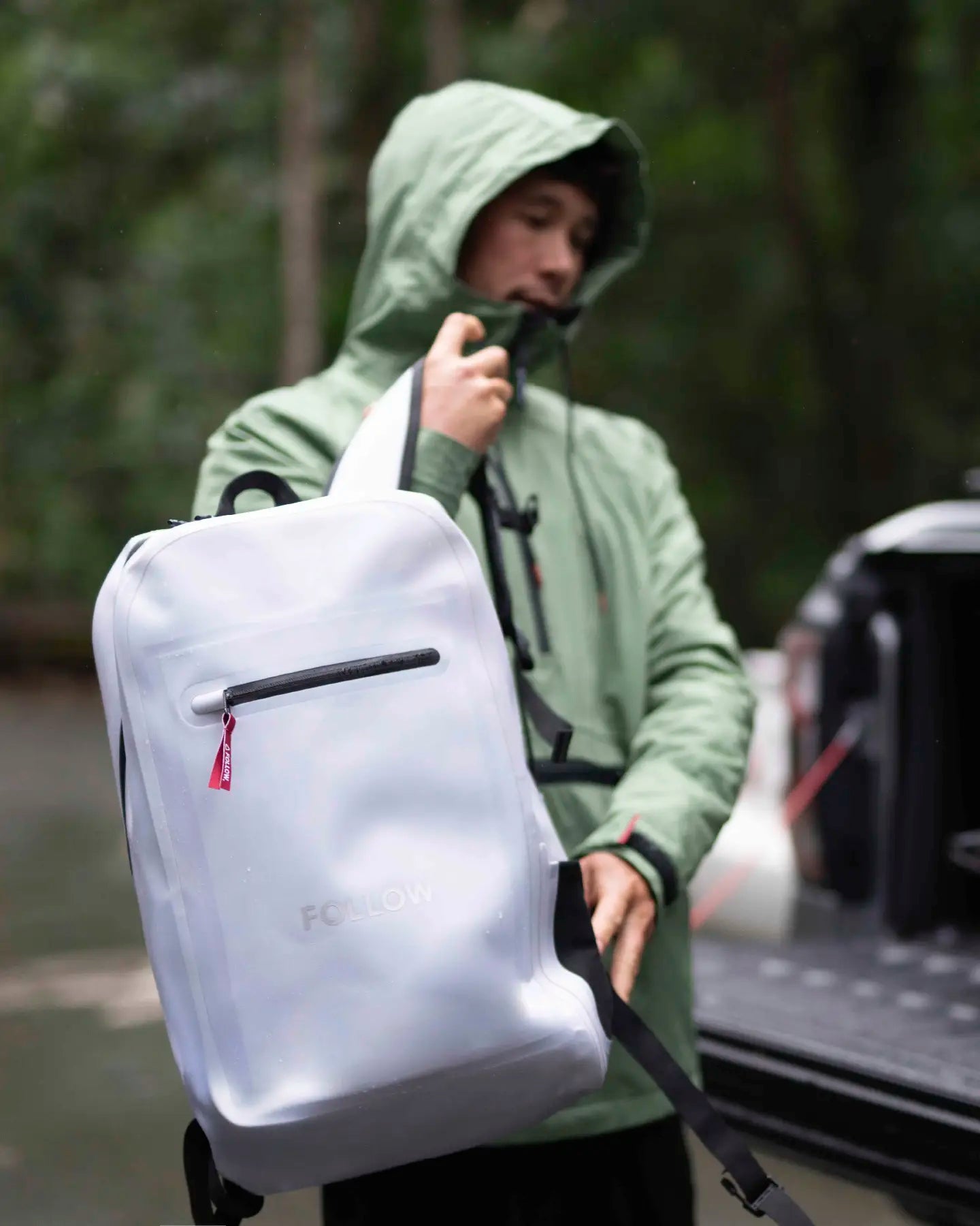 Follow Life Backpack - Light Grey lifestyle 1