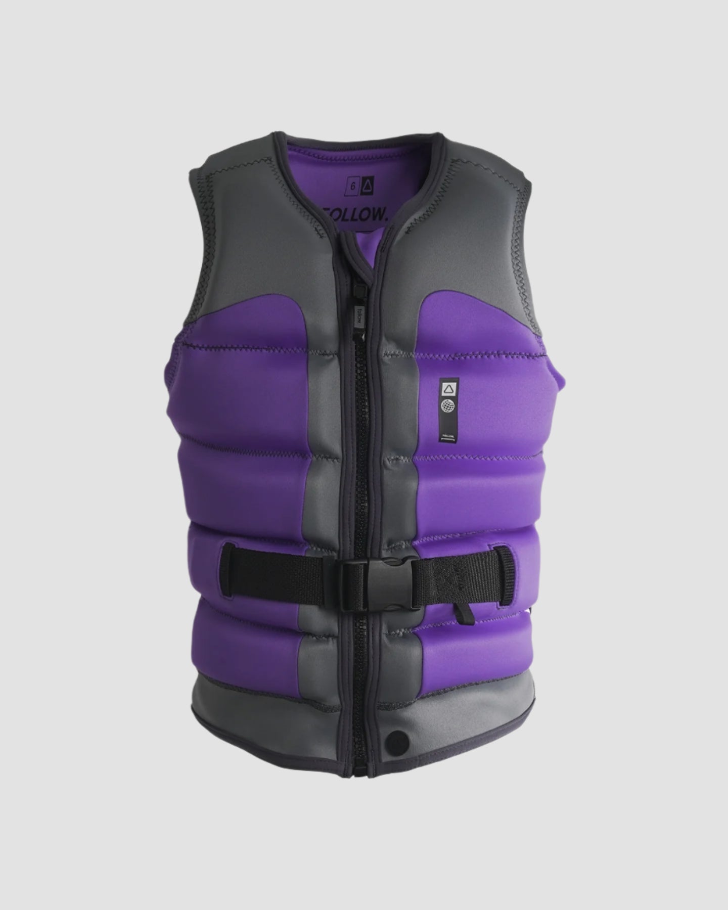 Follow Global Youth Life Jacket - Charcoal/Purple  - Front