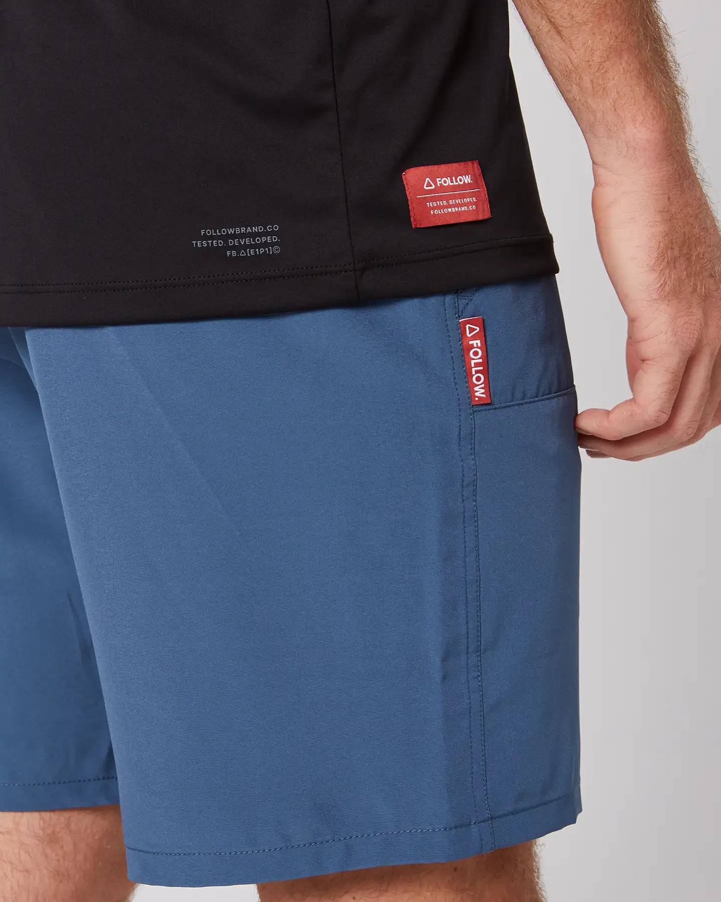 Follow All Day Shorts - Slate Blue 8