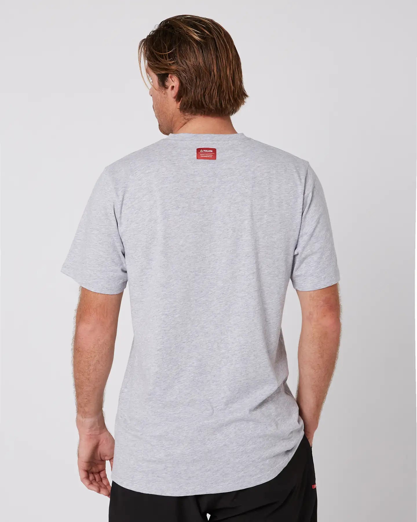 Follow Logo Tee - Grey Heather 3