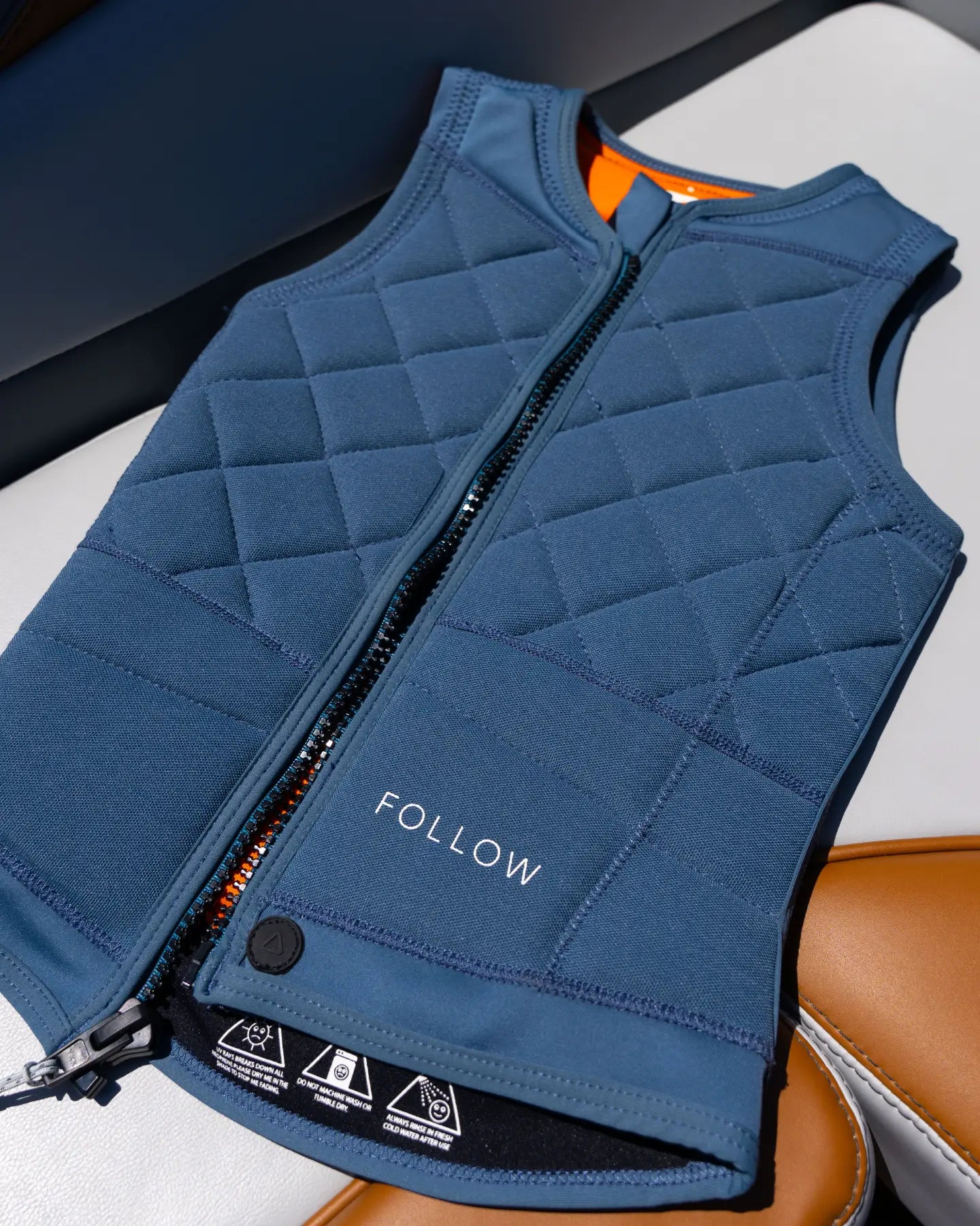 Follow Stow Impact Vest - Denim — women's wakeboard impact vest, product image 12