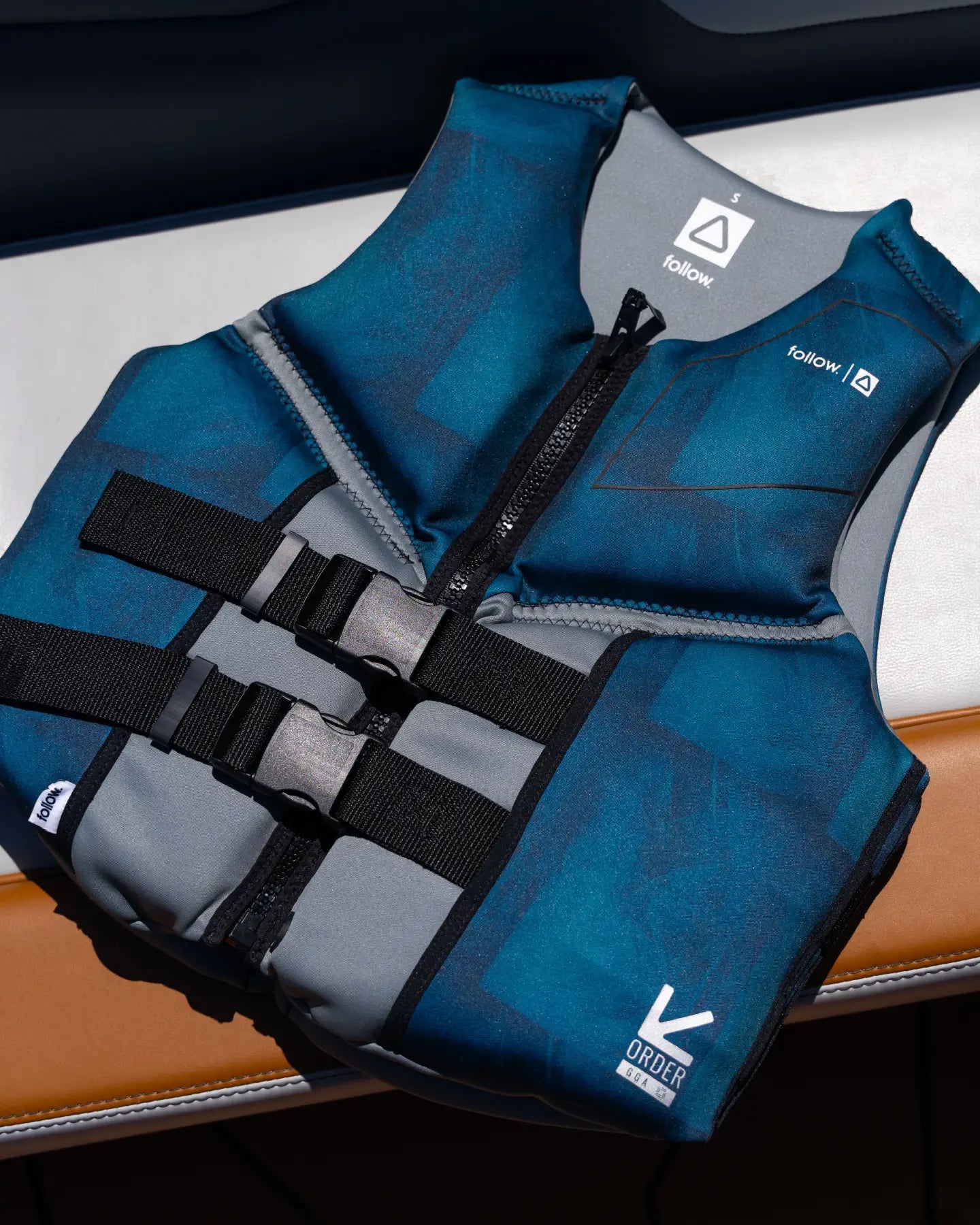 Follow Order CGA Womens Life Jacket - Teal — women's Coast Guard approved wakeboard life vest, product image 9
