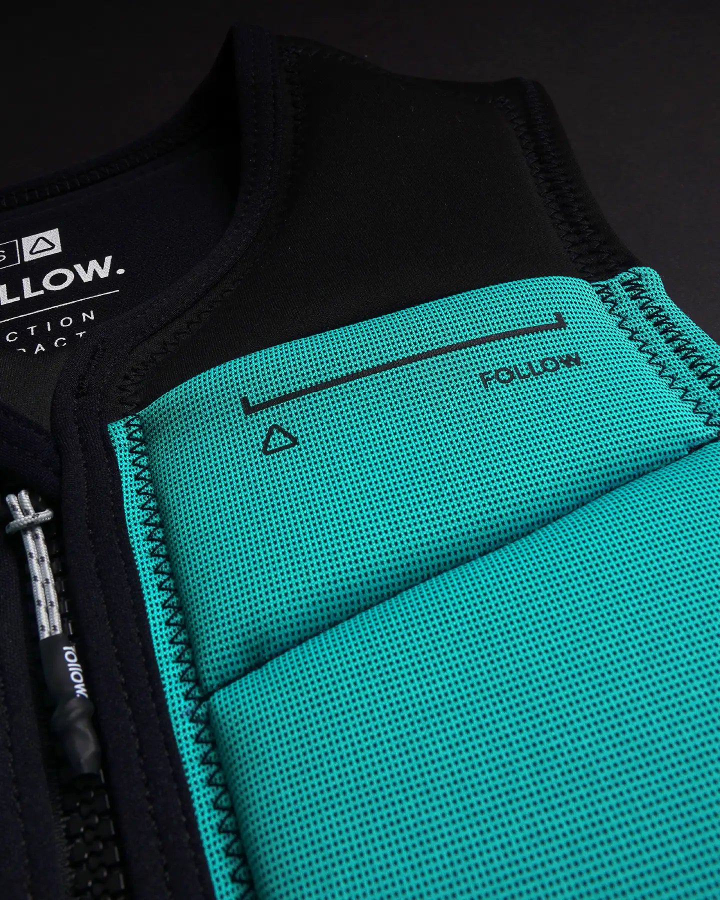 Follow Section Impact Vest - Black/Teal detail 1