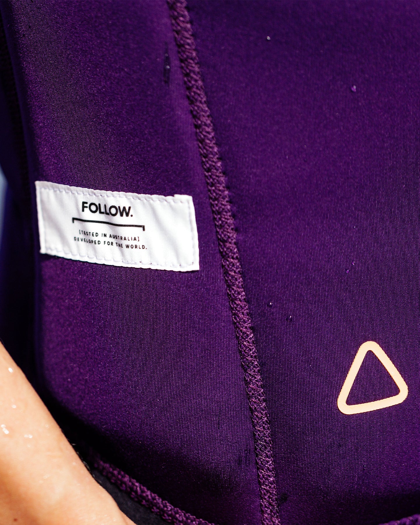 Follow Ruby Impact Vest - Grape — women's wakeboard impact vest, action view 06