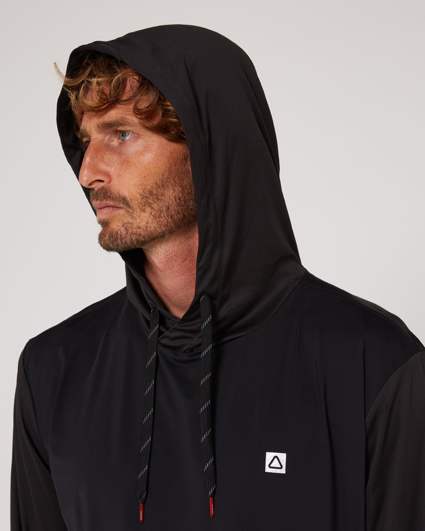 Follow Hybrid Hood L/S - Charcoal/Black — men's wakeboard hoodie, product image 2